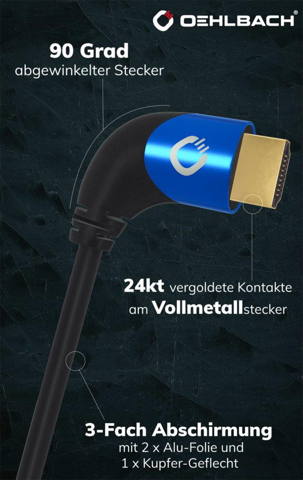 Oehlbach Shape Magic UHD 90 HDMI kaabel